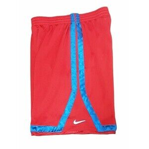 Nike Mens Athletic Basketball Shorts Red Blue Adjustable Drawstring Waist L